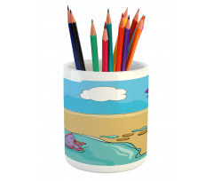 Funny Fish out of Water Pencil Pen Holder