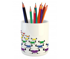 Healthy Colorful Hearts Pencil Pen Holder