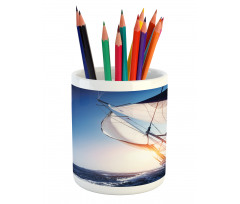 Sail Boat Adventure Sea Pencil Pen Holder