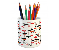 Lanterns and Hearts Pencil Pen Holder