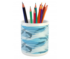 Underwater Fish Pattern Pencil Pen Holder