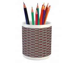 Stripes and Lips Pencil Pen Holder