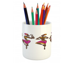 African Lady Dancers Pencil Pen Holder