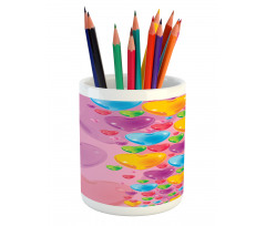 Love Romantic Hearts Pencil Pen Holder