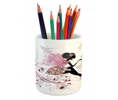 Flower Fairy Butterflies Pencil Pen Holder