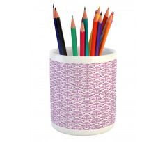 Floral Lavender Bloom Pencil Pen Holder