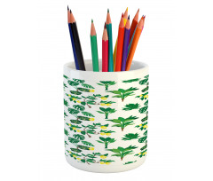 Tropical Citrus Blossoms Pencil Pen Holder