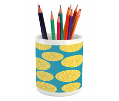 Vivid Citrus Slices Art Pencil Pen Holder