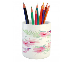 Flowers Wild Nature Pencil Pen Holder