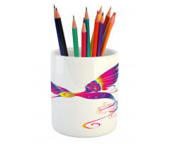 Feather Hummingbird Pencil Pen Holder