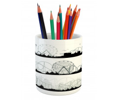 Modern Funfair View Pencil Pen Holder