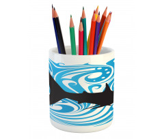 Swirling Waves and a Big Fish Pencil Pen Holder