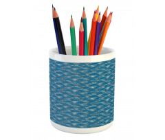 Rhythmic Triangles Grunge Pencil Pen Holder