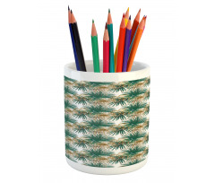 Long Leafy Plants Pencil Pen Holder