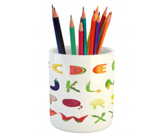 Vegetable Fruit Letters Pencil Pen Holder