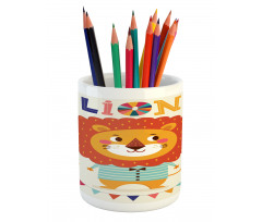 Cartoon Letters Lion for L Pencil Pen Holder