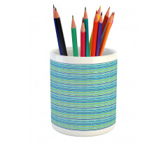 Blue Green Tones Art Pencil Pen Holder