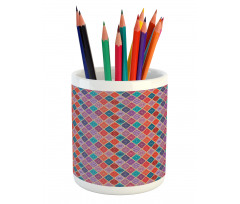 Oriental Rhombuses Pencil Pen Holder