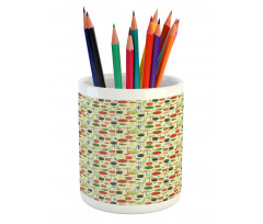 Birds Trees and Plants Pencil Pen Holder
