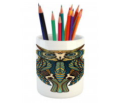 Bohemian Artwork Bird Pencil Pen Holder