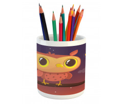 Sky Moon and Stars Pencil Pen Holder