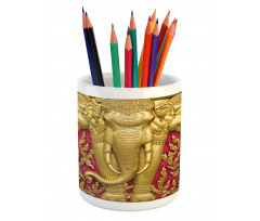 Thai Art Building Door Pencil Pen Holder