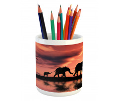 Safari Wild Animals Pencil Pen Holder