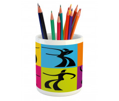 Dancers Colors Pencil Pen Holder