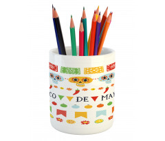 Mexico Folk Concept Pencil Pen Holder