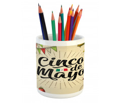 Mexican Food Drink Pencil Pen Holder