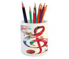 Notes Rhythm Artwork Pencil Pen Holder