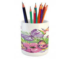 Tropic Butterflies Pencil Pen Holder