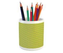 Diagonal Botanical Branches Pencil Pen Holder