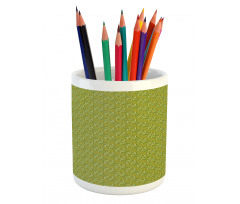 Vegetation Leaves Budding Pencil Pen Holder