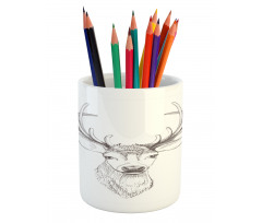 Sketch of Deer Head Pencil Pen Holder
