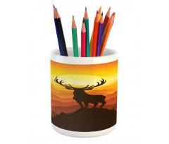 Wildlife Sunset Hill Pencil Pen Holder
