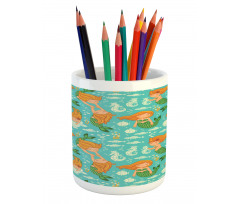 Cartoon Character Sea Pencil Pen Holder