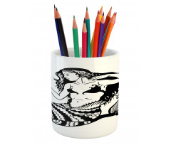 Fish Tailed Young Girl Pencil Pen Holder