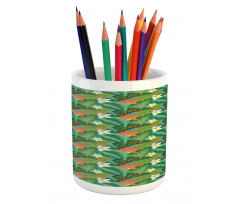 Close up Exotic Plantation Pencil Pen Holder