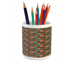 Exotic Flourishes Flies Pencil Pen Holder