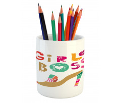 High Heel and Woman Lips Pencil Pen Holder