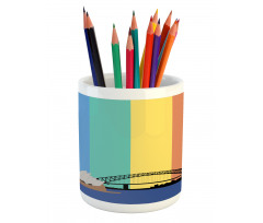 Sydney Building on Rainbow Pencil Pen Holder