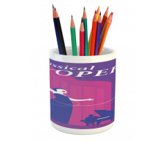 Singing Woman and Pianist Pencil Pen Holder