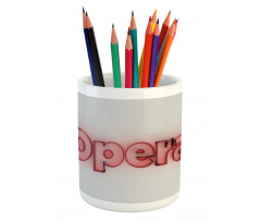 Computer Graphic Typography Pencil Pen Holder