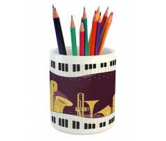 Cartoon Musical Instruments Pencil Pen Holder