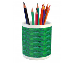 Exotic Monochrome Leaf Pencil Pen Holder