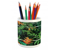 Modern Jungle Square Pencil Pen Holder