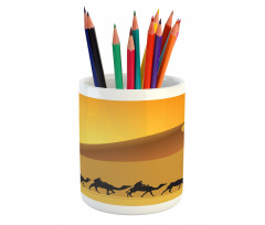 Camel Caravan Sahara Desert Pencil Pen Holder