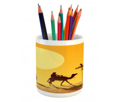 Camel Men and Palms Pencil Pen Holder