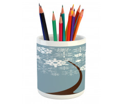 Snowflakes Formation Pencil Pen Holder